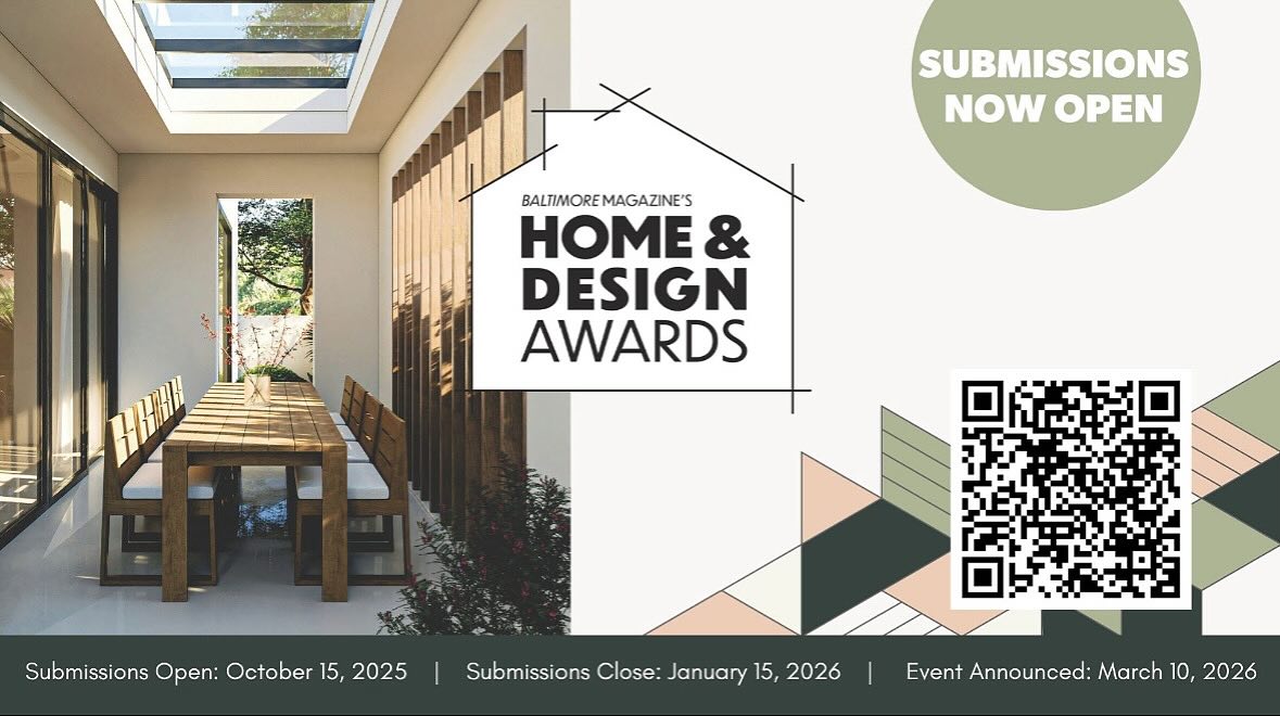 MDASLA is excited to announce our continued partnership with @baltmag as they approach their 4th Annual Home and Design Awards. We’re always blown away by the talent of our region’s architectural and design community. Chosen by a panel of renowned design experts, these awards highlight and celebrate architectural and environmental design in the Baltimore metropolitan region. 

Submit your project for a chance to be recognized among some of the leading names in the local design community!